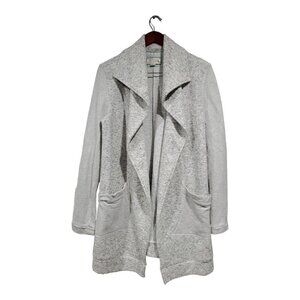 Anthropologie Monday Tuesday W T F S S Gray Open-front Cardigan Sweater …